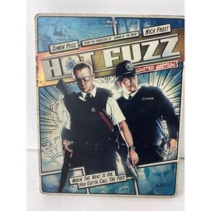 Hot Fuzz (2007) Simon Pegg RARE OOP Limited Edition 2-Disc Steelbook Blu-ray